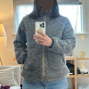 Woolrich Heather Gray Fleece Jacket